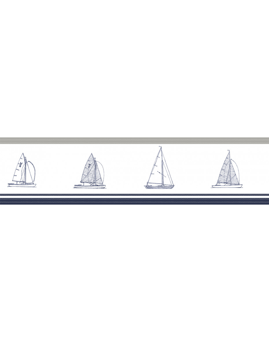 Bordúra loďky 172135 - béžová a modrá